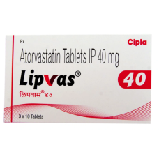 Lipvas 40mg Tablet